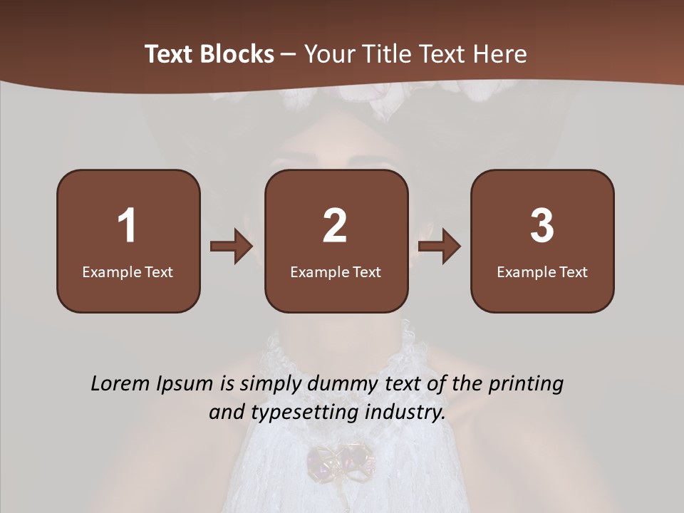 Fashion Wedding Face PowerPoint Template