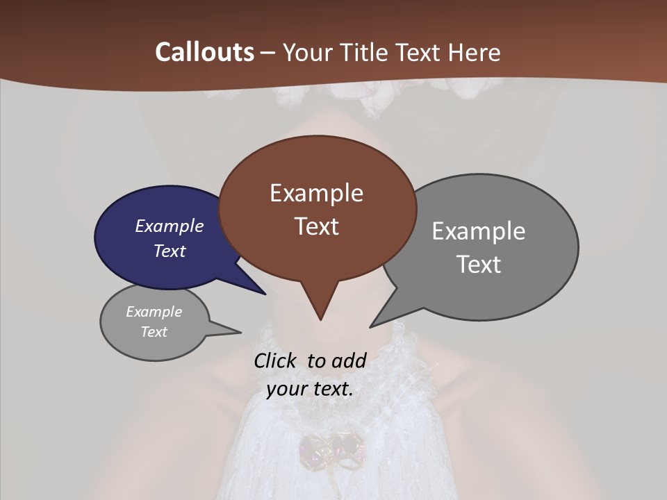 Fashion Wedding Face PowerPoint Template