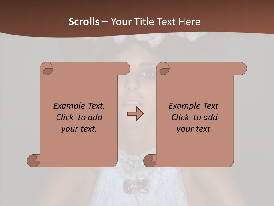 Fashion Wedding Face PowerPoint Template