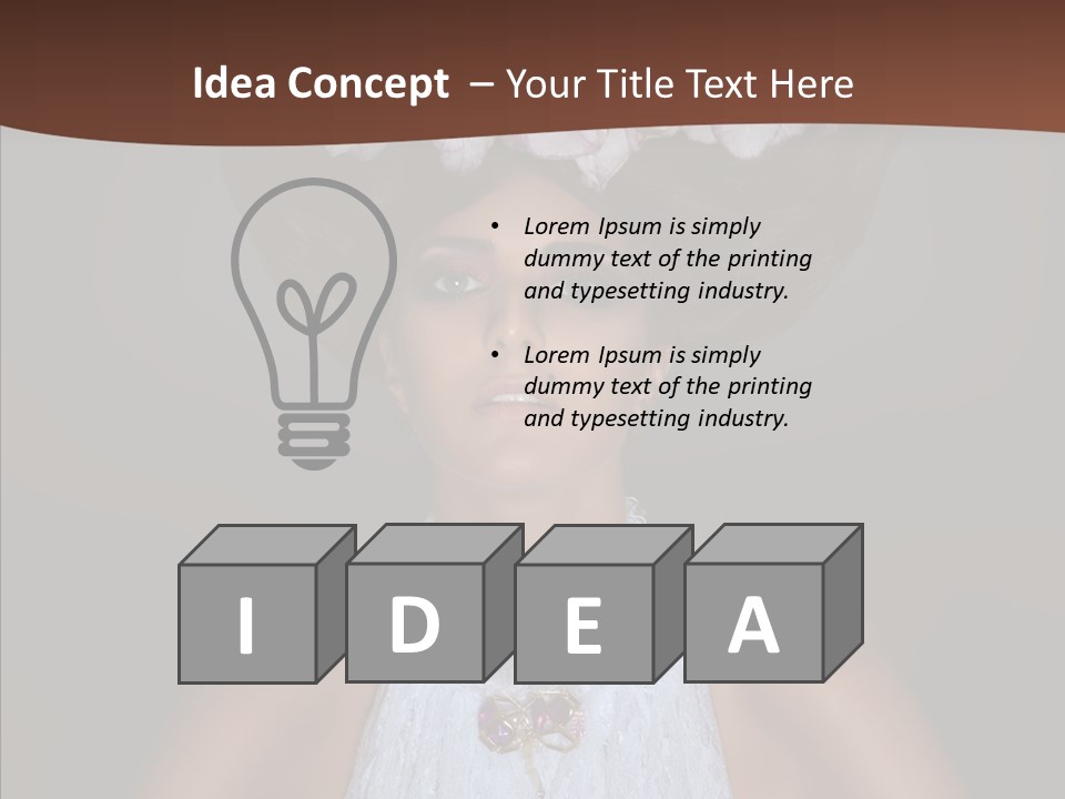 Fashion Wedding Face PowerPoint Template