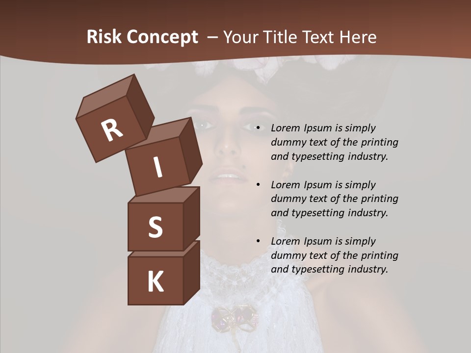 Fashion Wedding Face PowerPoint Template