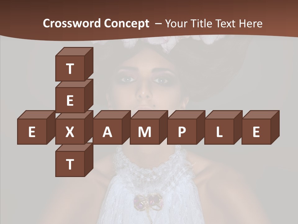 Fashion Wedding Face PowerPoint Template