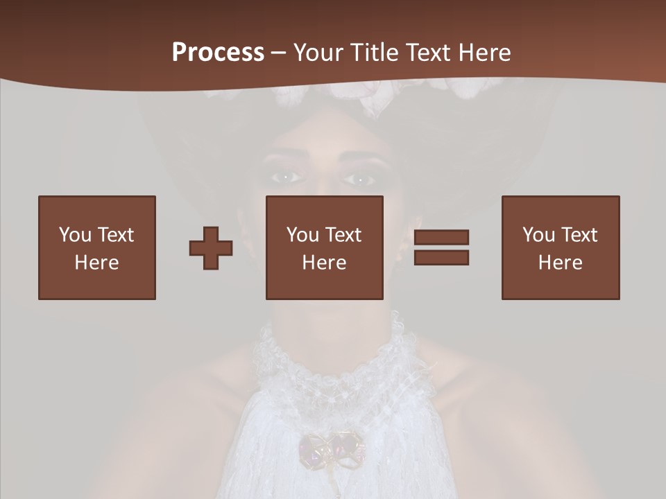 Fashion Wedding Face PowerPoint Template