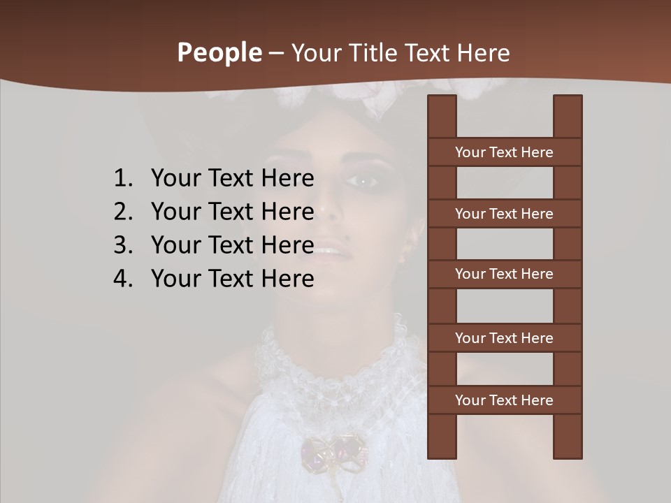 Fashion Wedding Face PowerPoint Template