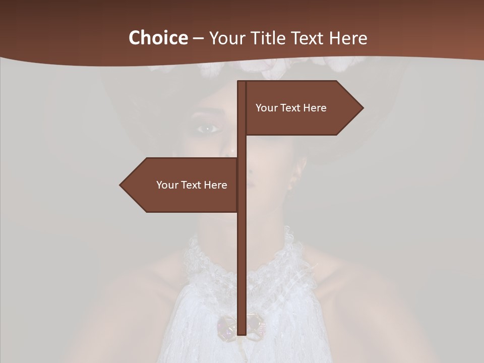 Fashion Wedding Face PowerPoint Template