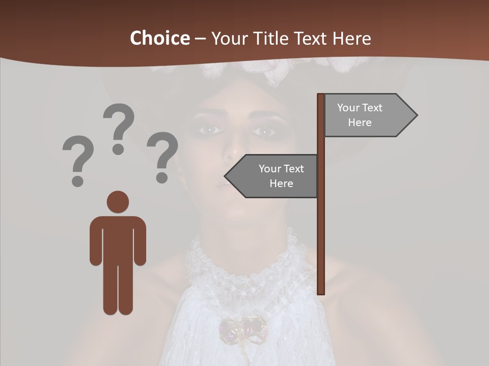 Fashion Wedding Face PowerPoint Template