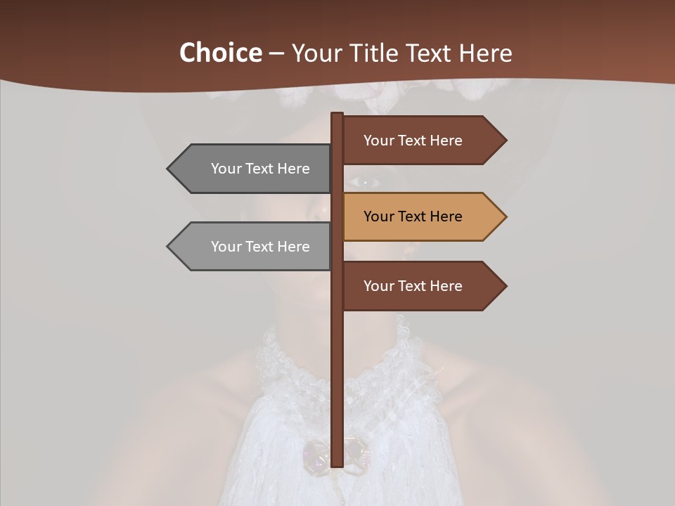 Fashion Wedding Face PowerPoint Template