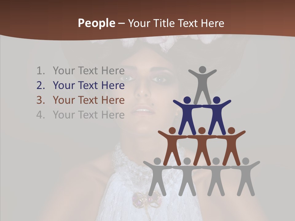 Fashion Wedding Face PowerPoint Template