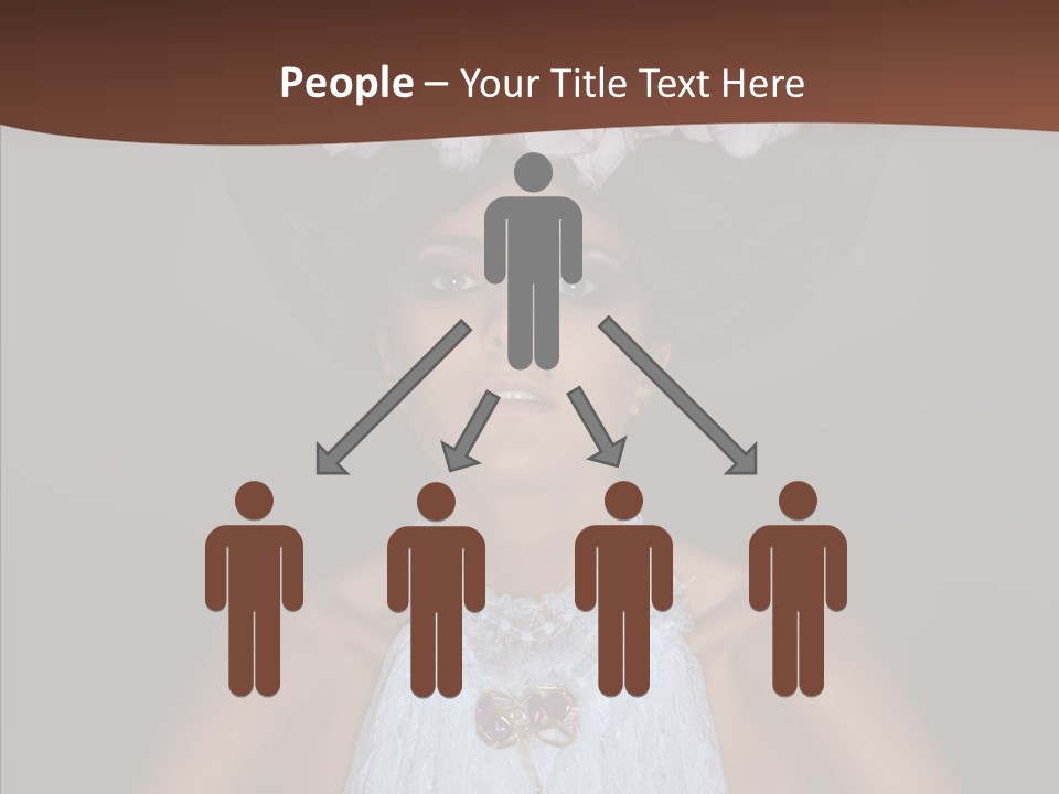 Fashion Wedding Face PowerPoint Template