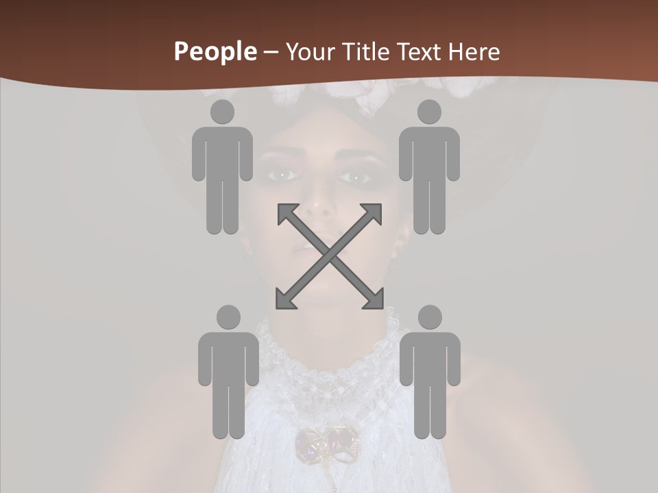 Fashion Wedding Face PowerPoint Template