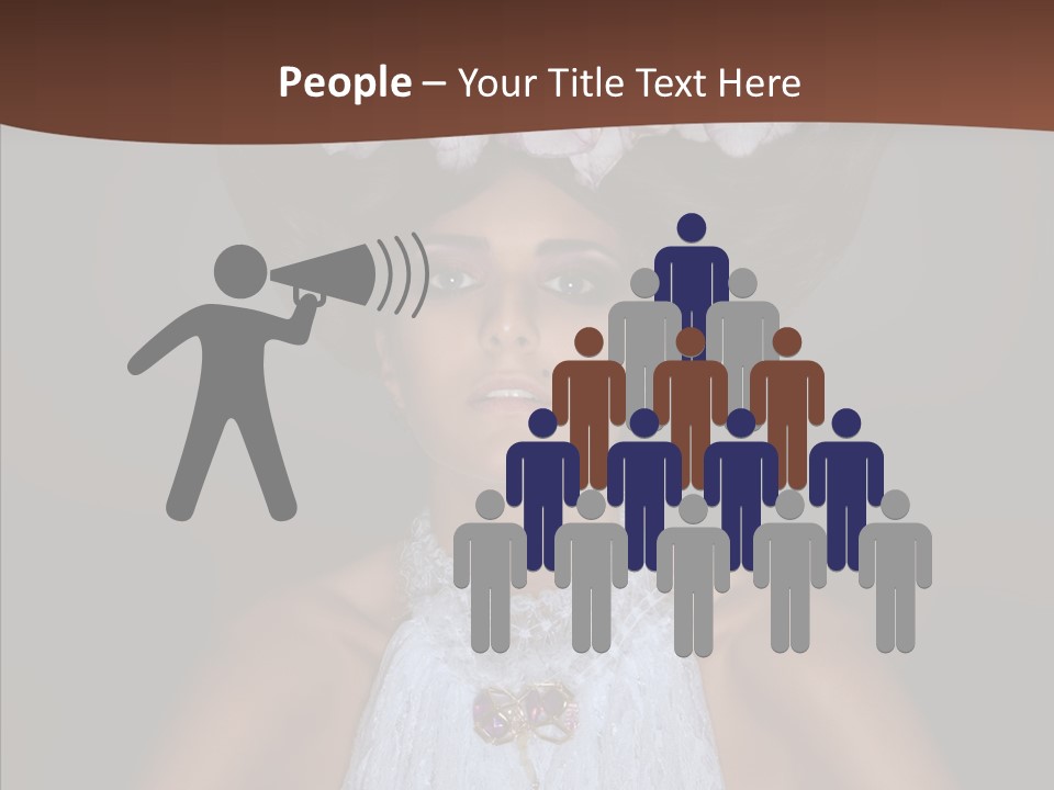 Fashion Wedding Face PowerPoint Template