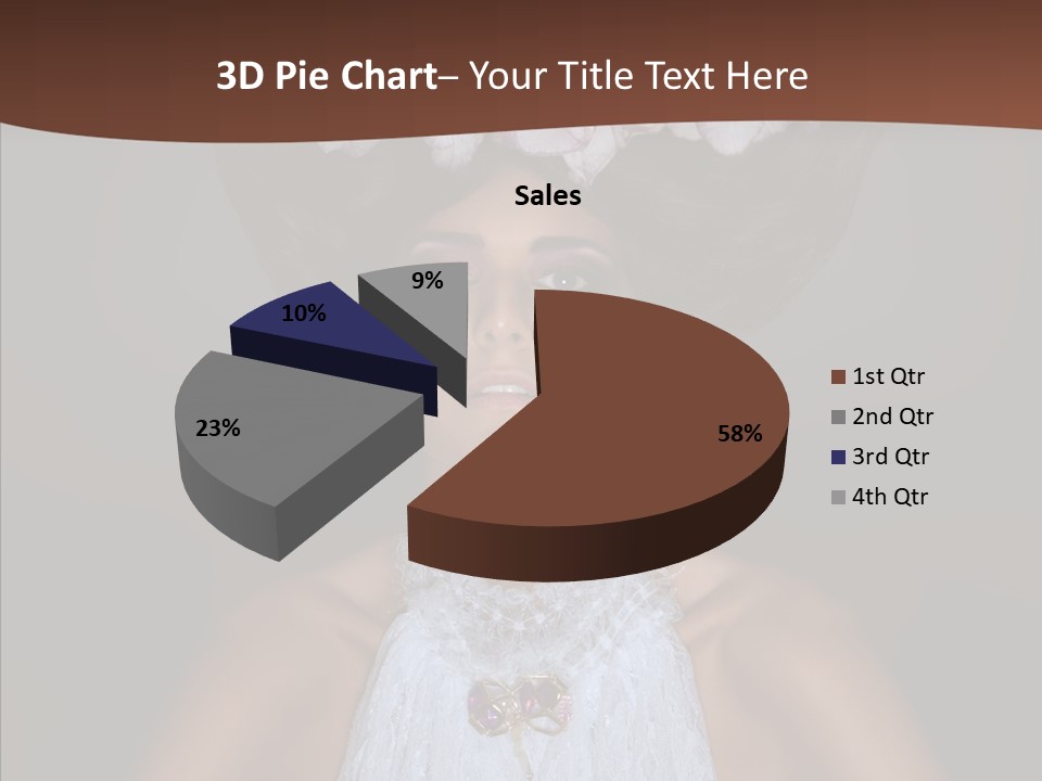 Fashion Wedding Face PowerPoint Template