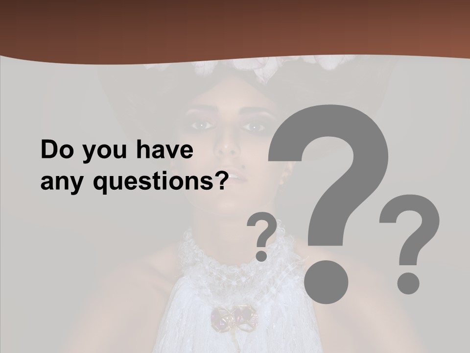 Fashion Wedding Face PowerPoint Template