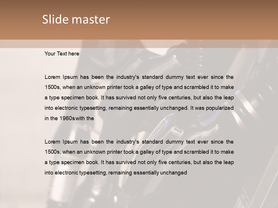 Diesel Grey Reserve PowerPoint Template