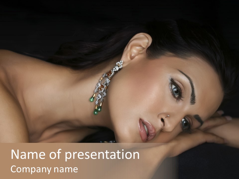 Silver Jewels Jewellery PowerPoint Template