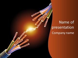 Wire Cable Electricity PowerPoint Template