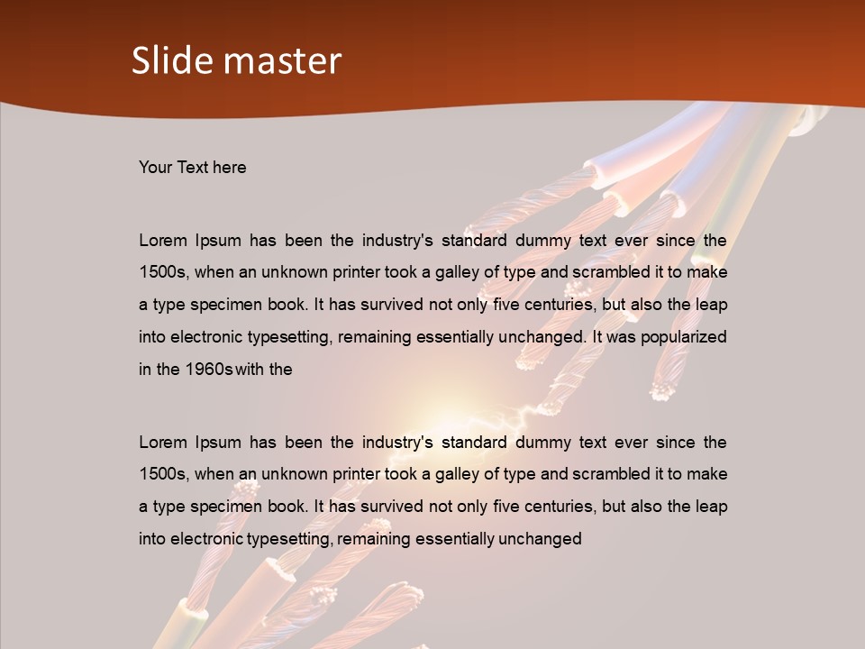 Wire Cable Electricity PowerPoint Template