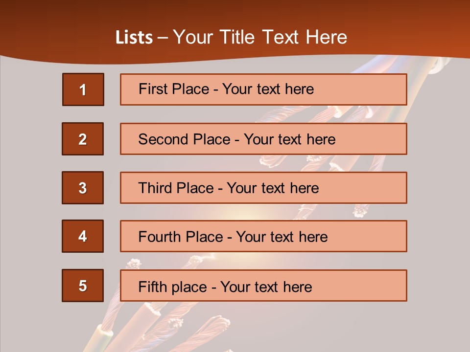 Wire Cable Electricity PowerPoint Template