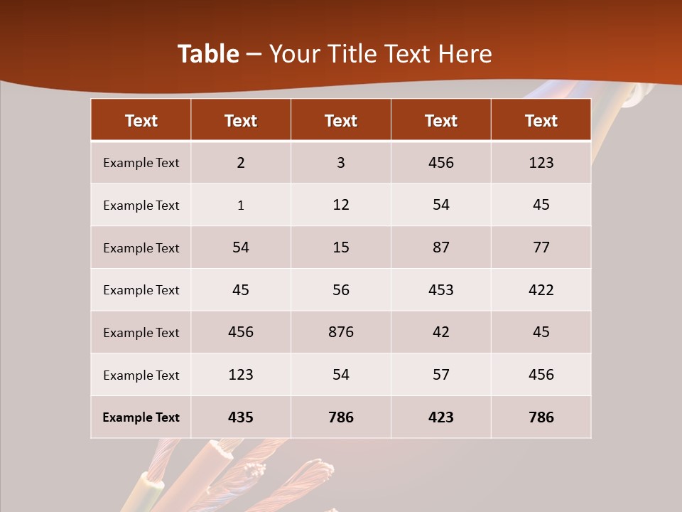 Wire Cable Electricity PowerPoint Template