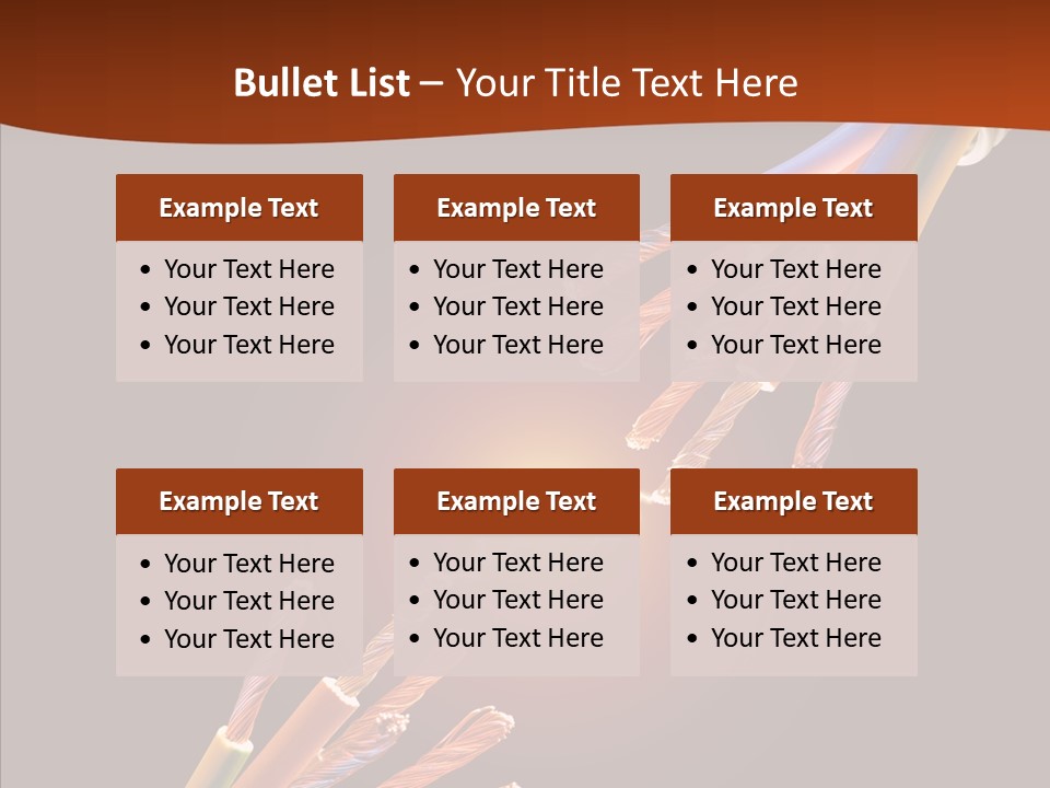 Wire Cable Electricity PowerPoint Template