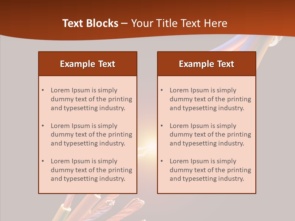Wire Cable Electricity PowerPoint Template