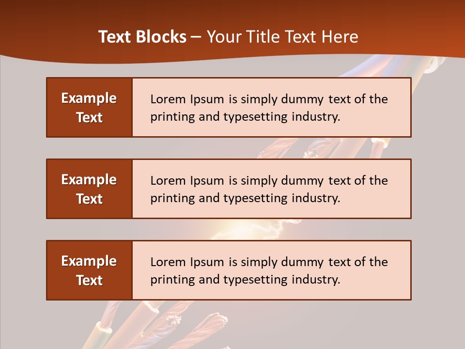 Wire Cable Electricity PowerPoint Template