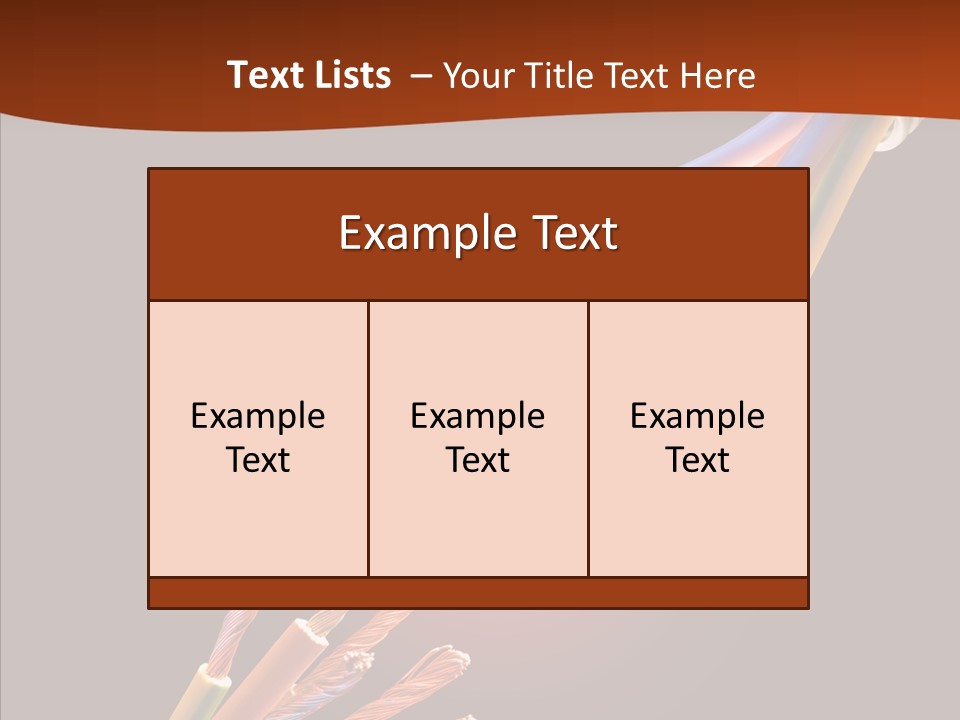 Wire Cable Electricity PowerPoint Template