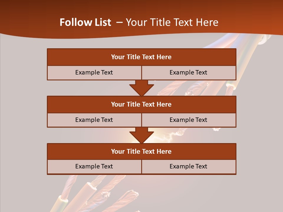 Wire Cable Electricity PowerPoint Template