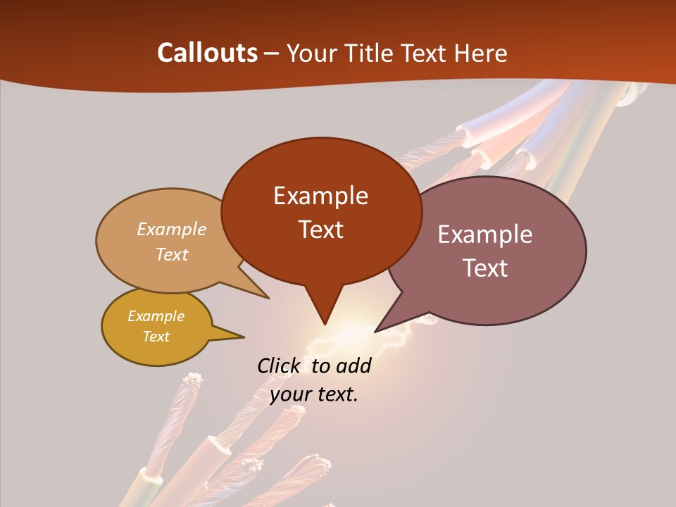 Wire Cable Electricity PowerPoint Template