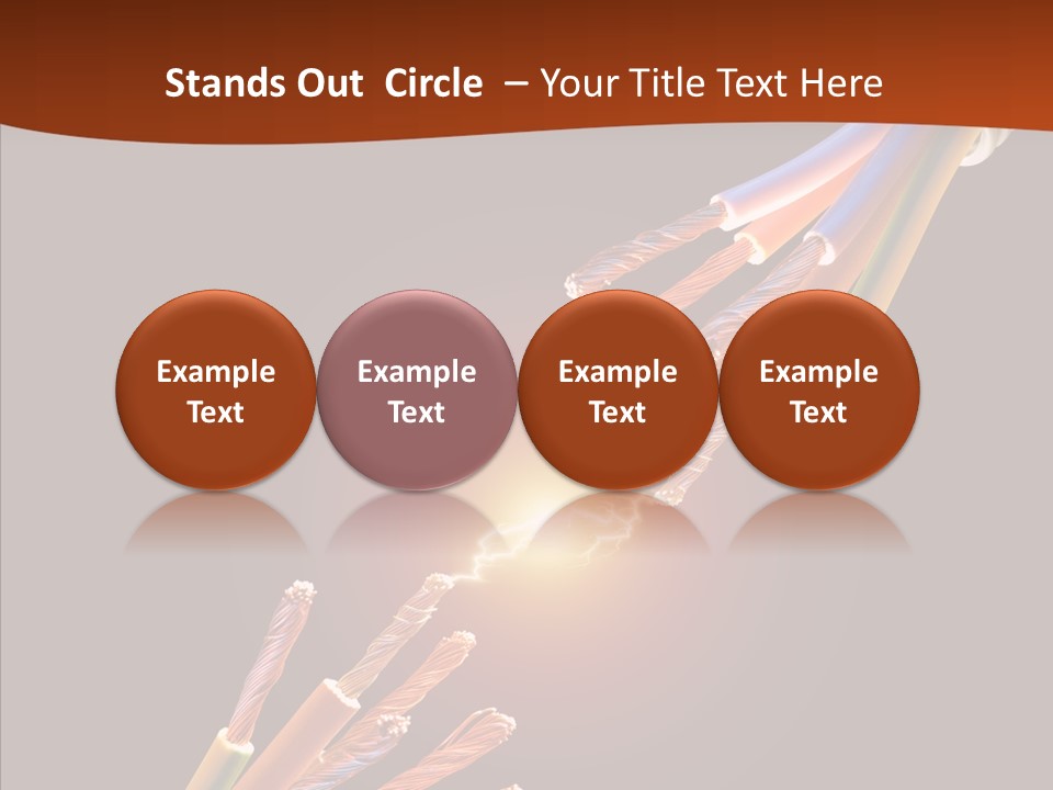 Wire Cable Electricity PowerPoint Template