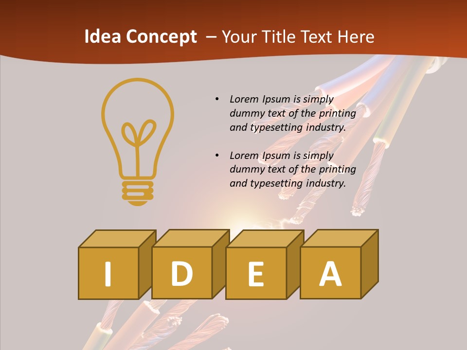 Wire Cable Electricity PowerPoint Template