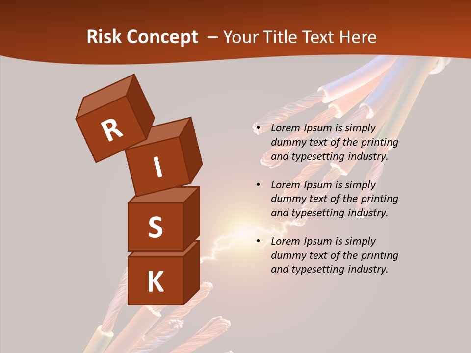 Wire Cable Electricity PowerPoint Template