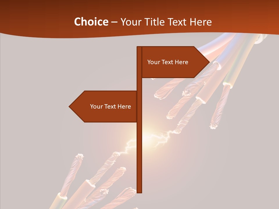 Wire Cable Electricity PowerPoint Template