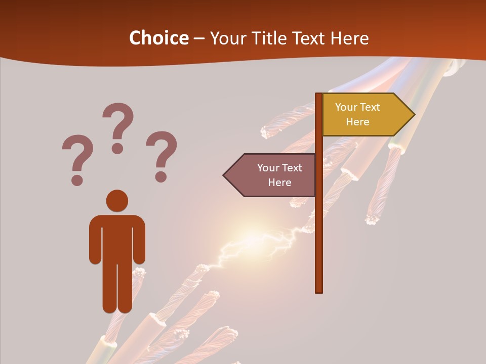 Wire Cable Electricity PowerPoint Template