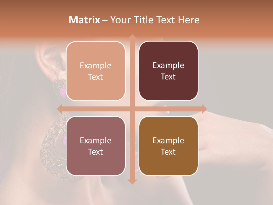 Human Make Up Earrings PowerPoint Template