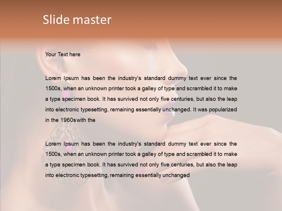 Human Make Up Earrings PowerPoint Template