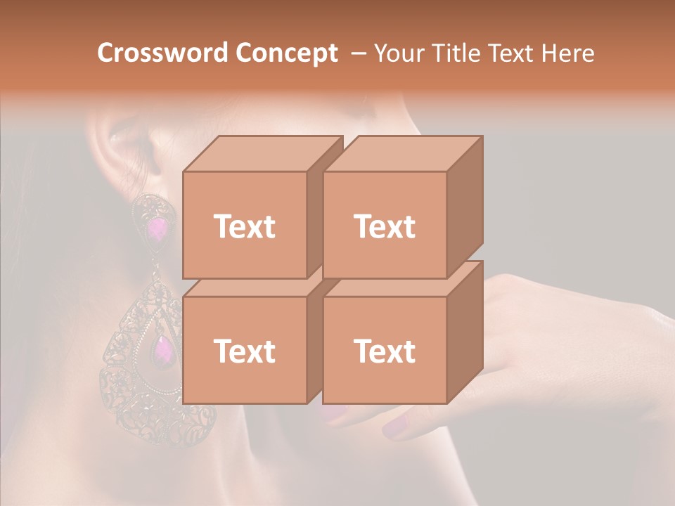 Human Make Up Earrings PowerPoint Template