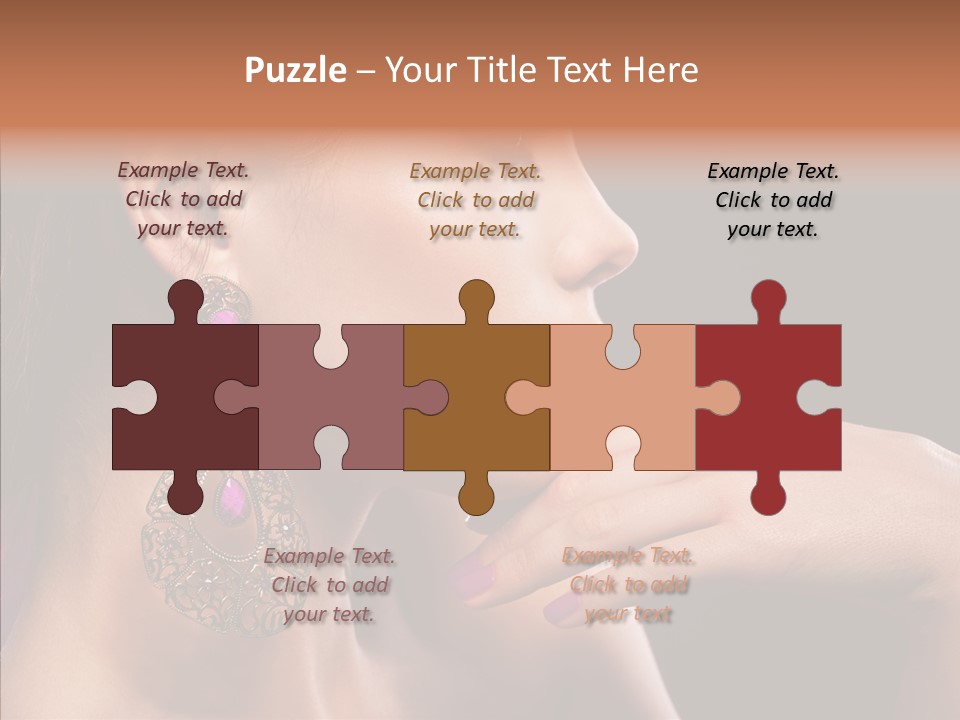 Human Make Up Earrings PowerPoint Template