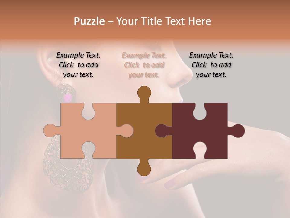 Human Make Up Earrings PowerPoint Template