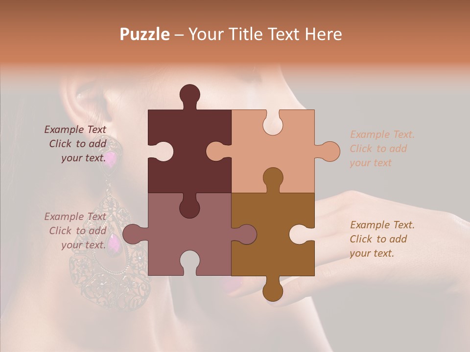 Human Make Up Earrings PowerPoint Template