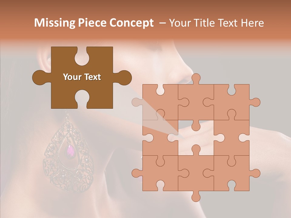 Human Make Up Earrings PowerPoint Template