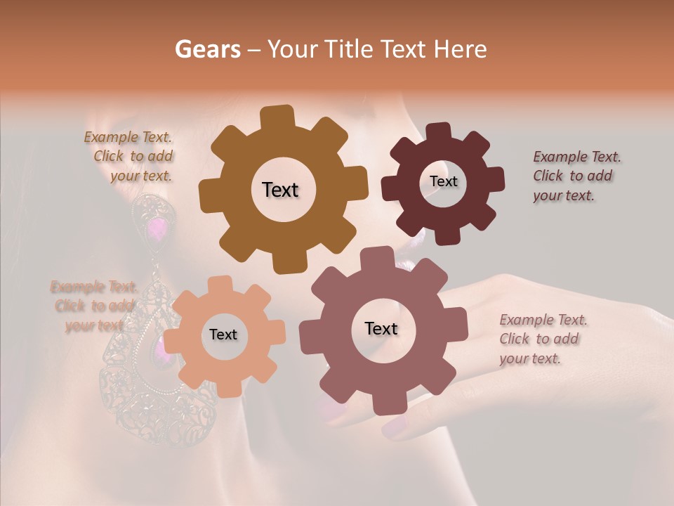 Human Make Up Earrings PowerPoint Template