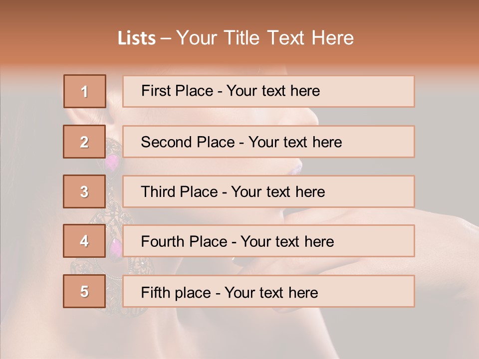 Human Make Up Earrings PowerPoint Template