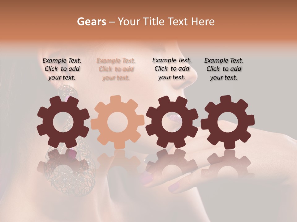 Human Make Up Earrings PowerPoint Template