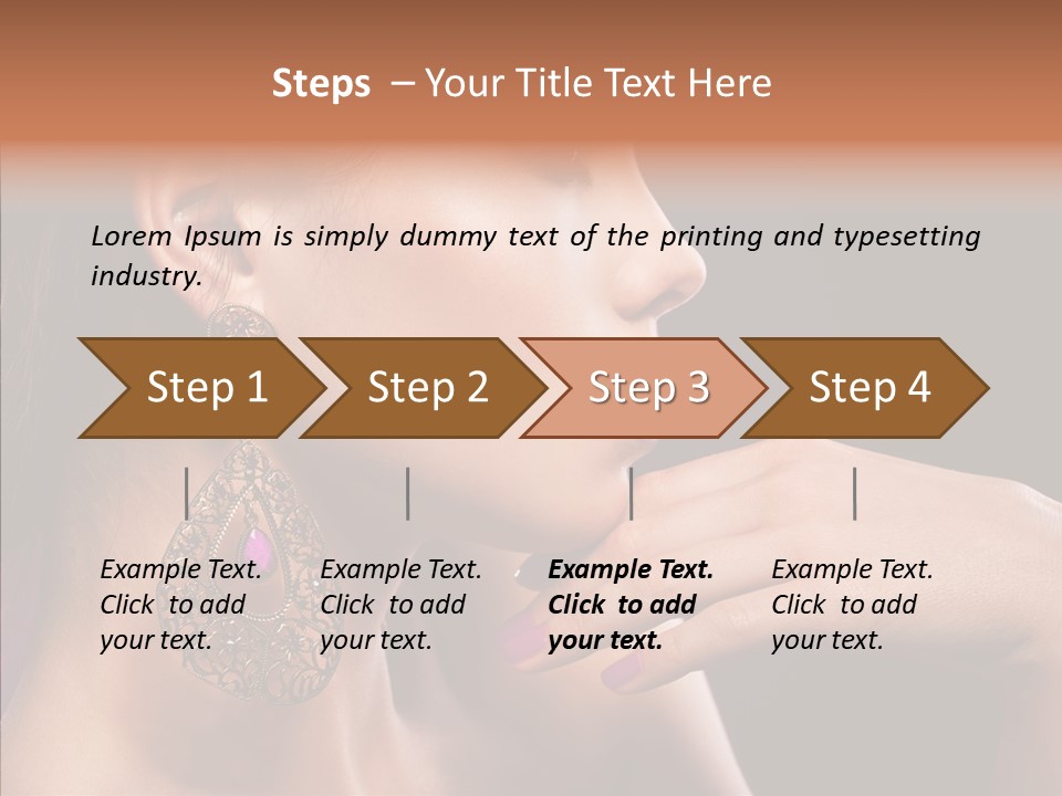 Human Make Up Earrings PowerPoint Template