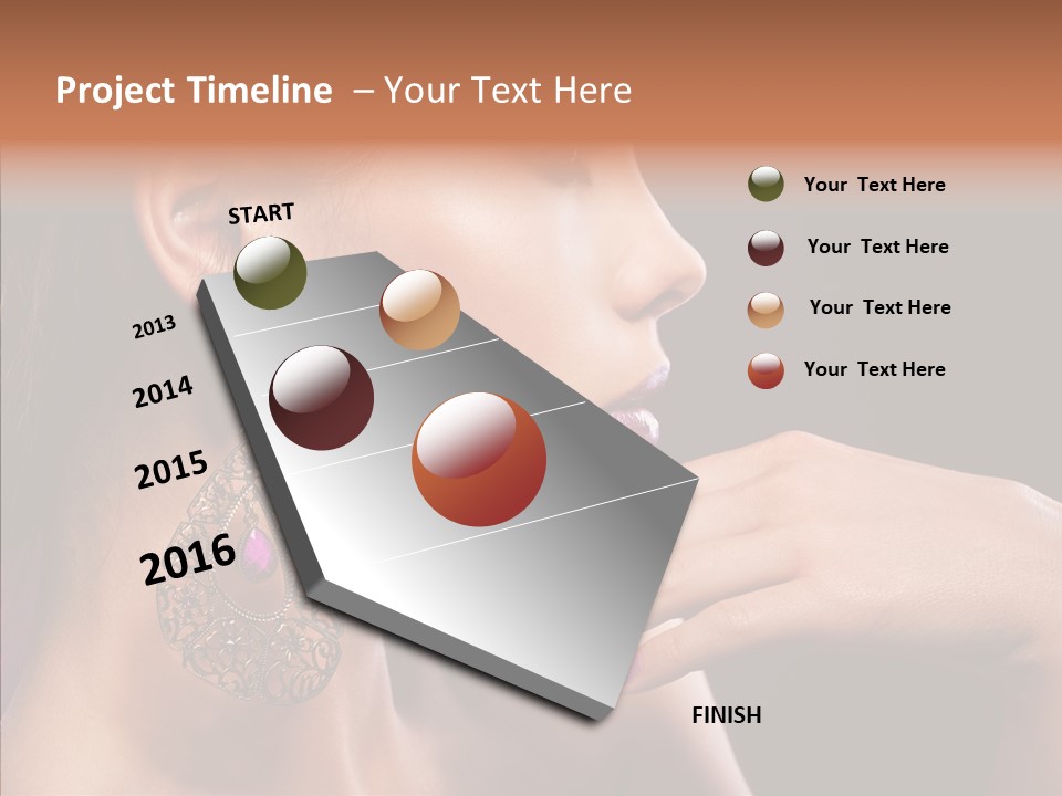 Human Make Up Earrings PowerPoint Template