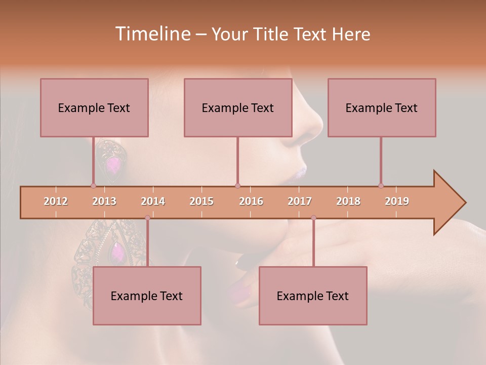 Human Make Up Earrings PowerPoint Template