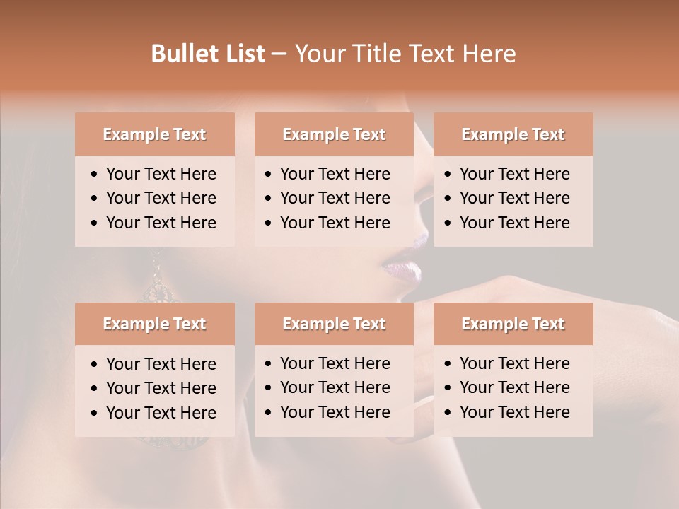 Human Make Up Earrings PowerPoint Template