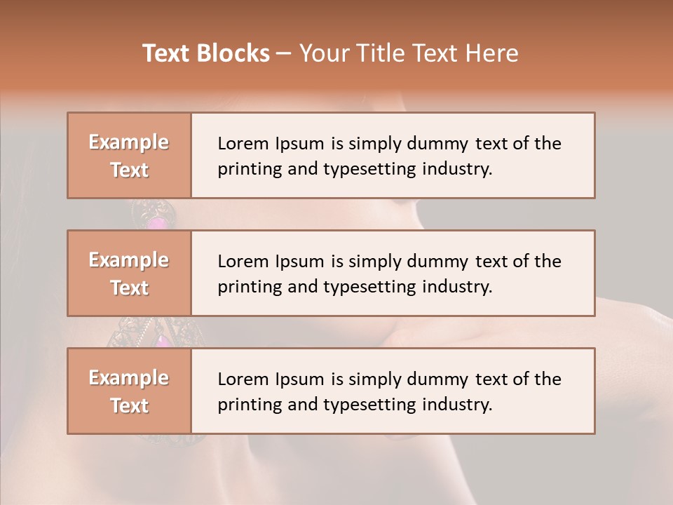 Human Make Up Earrings PowerPoint Template
