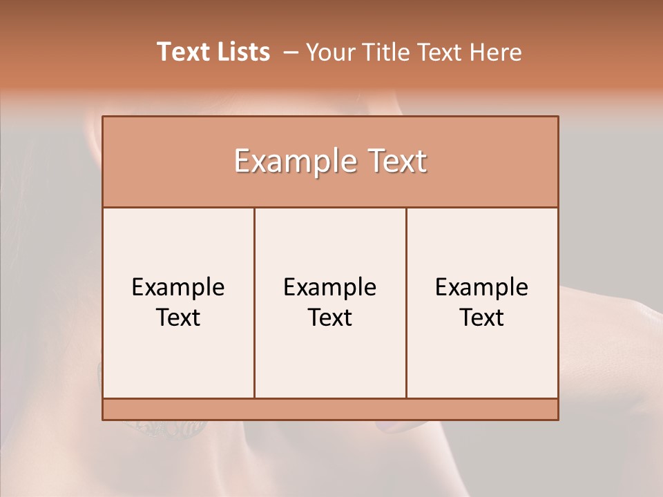 Human Make Up Earrings PowerPoint Template